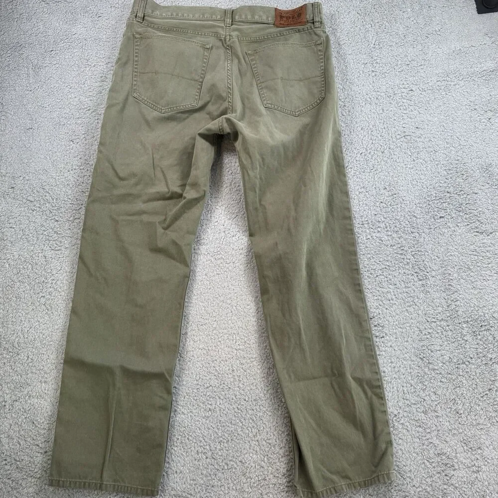 S Polo Ralph Lauren Pants Mens 34x30 Green 650 Straight Leg‎ Chino Flat Front